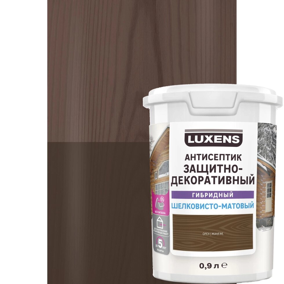 Антисептик Luxens гибридный цвет орех 0.9л от компании ИП Фомичев - фото 1
