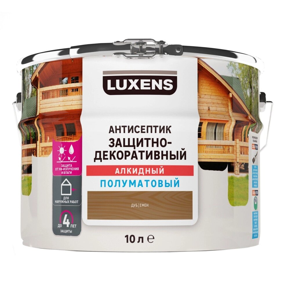 Антисептик Luxens полуматовый дуб 10 л от компании ИП Фомичев - фото 1