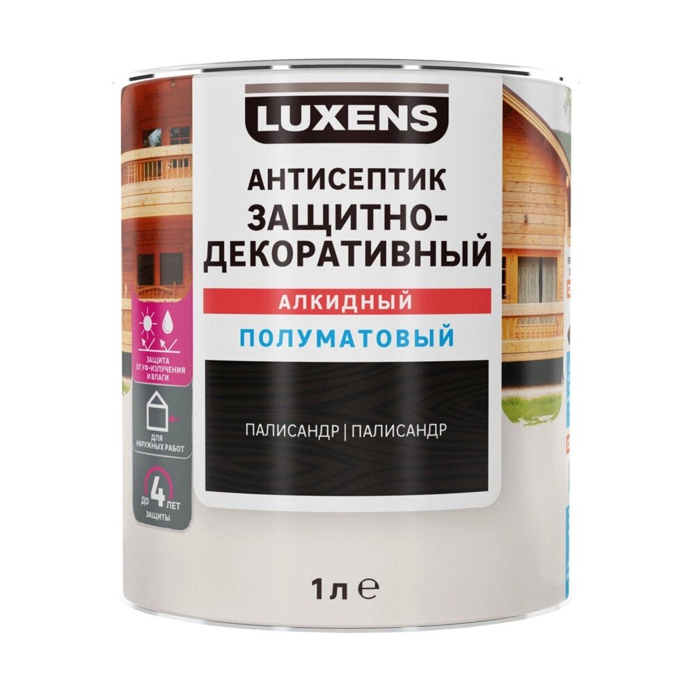 Антисептик Luxens полуматовый палисандр 1 л от компании ИП Фомичев - фото 1