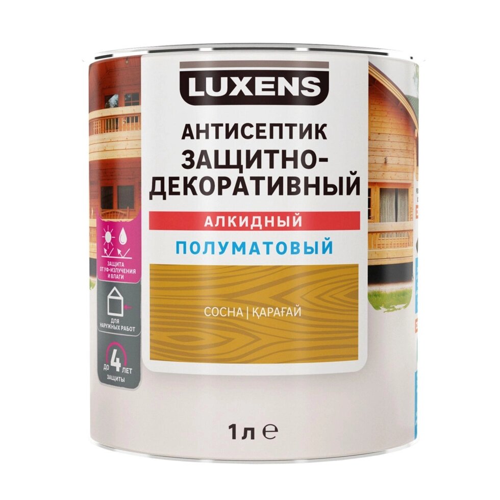 Антисептик Luxens полуматовый сосна 1 л от компании ИП Фомичев - фото 1