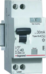 Автоматический выключатель legrand rх3 вдт 30MA 16а 1п+н AC 419399