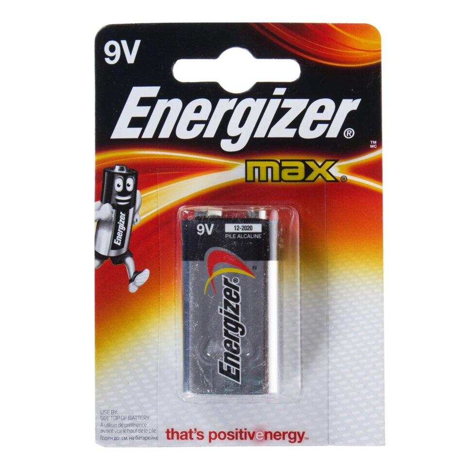 Батарейка алкалиновая Energizer Max 9V/6LR61, 9 В, 1 шт. от компании ИП Фомичев - фото 1