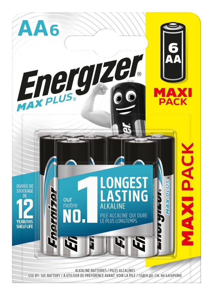 Батарейка алкалиновая Energizer Max Plus AA, 6 шт. от компании ИП Фомичев - фото 1