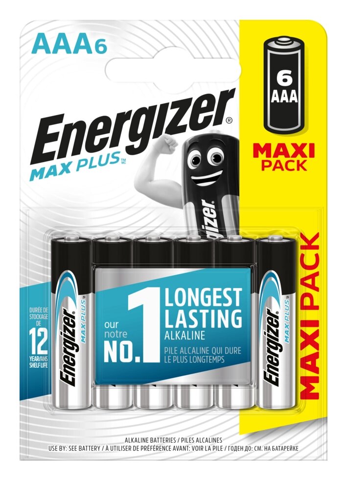 Батарейка алкалиновая Energizer Max Plus AAA, 6 шт. от компании ИП Фомичев - фото 1