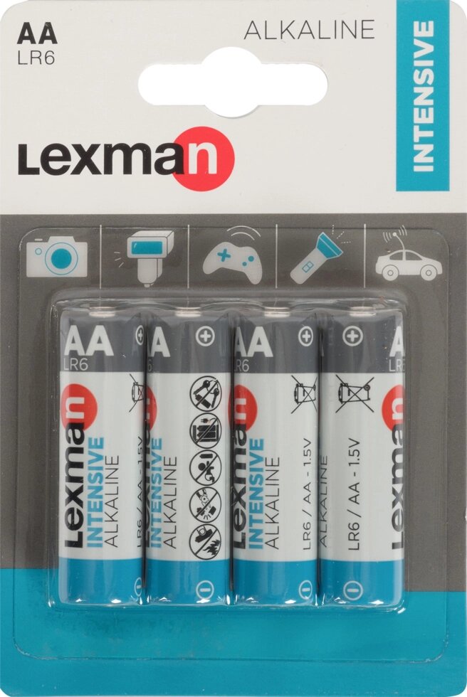 Батарейка алкалиновая Lexman AA, 4 шт. от компании ИП Фомичев - фото 1