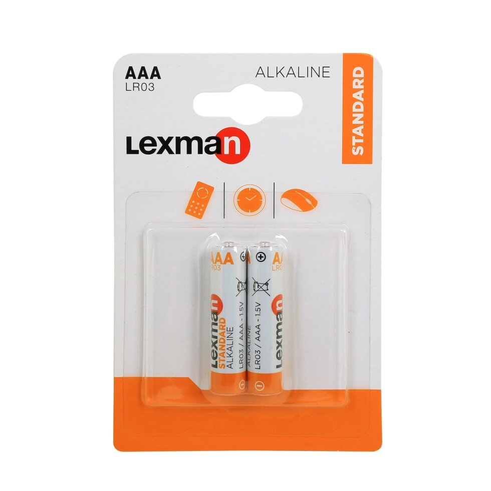 Батарейка алкалиновая Lexman AAA, 2 шт. от компании ИП Фомичев - фото 1