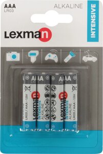 Батарейка алкалиновая Lexman AAA, 4 шт.