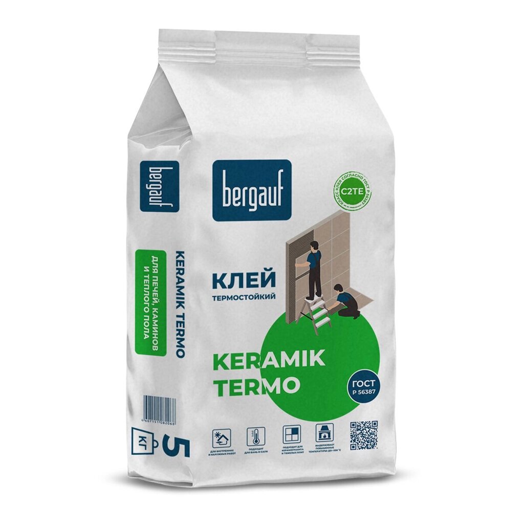 Bergauf Клей термостойкий Keramik Termo, 5кг от компании ИП Фомичев - фото 1