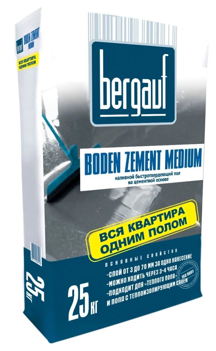 Bergauf наливной пол Boden Zement Medium 25кг. от компании ИП Фомичев - фото 1