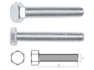 Болт М10х40 мм шестигр., цинк, кл. пр. 5.8, DIN 933 (40 шт в карт. упак) STARFIX