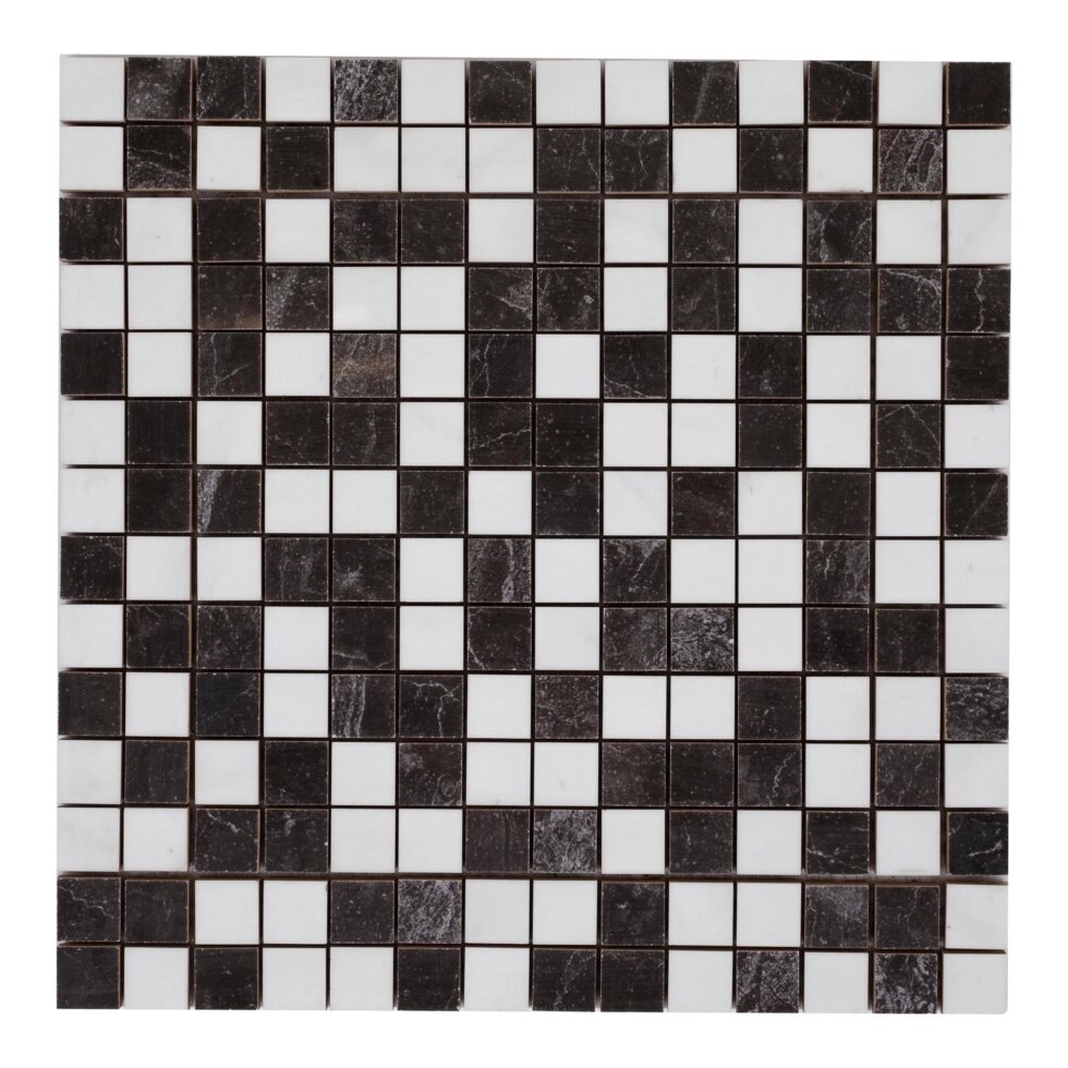 Бордюр настенный ковер Кристал Мозаика 300x300 мм, цвет черно-белый от компании ИП Фомичев - фото 1