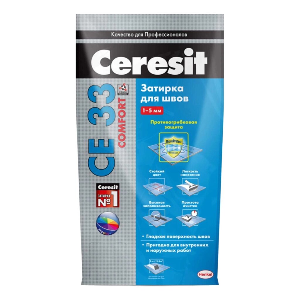 Ceresit затирка CE 33 Comfort Белый, 5 кг. от компании ИП Фомичев - фото 1
