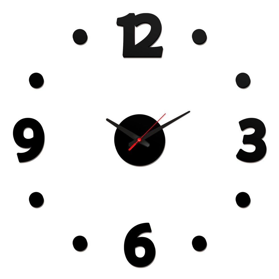 Часы настенные 70-80D черный от компании ИП Фомичев - фото 1