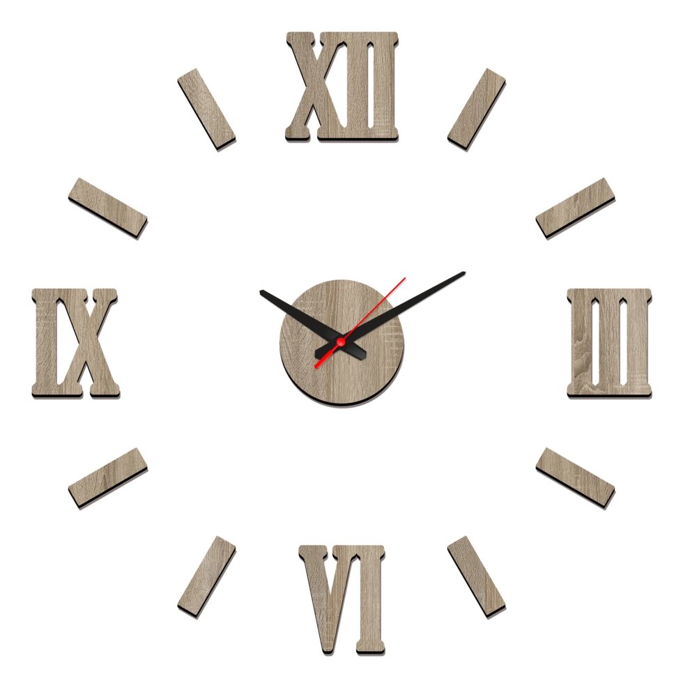 Часы настенные 70-80D рим дуб от компании ИП Фомичев - фото 1