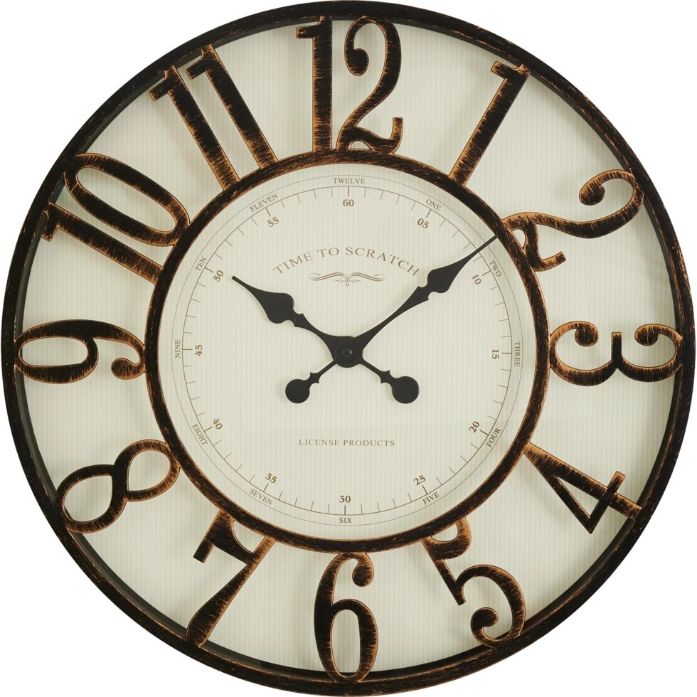 Часы настенные Dream River DMR круглые o51.2 см цвет коричневый от компании ИП Фомичев - фото 1