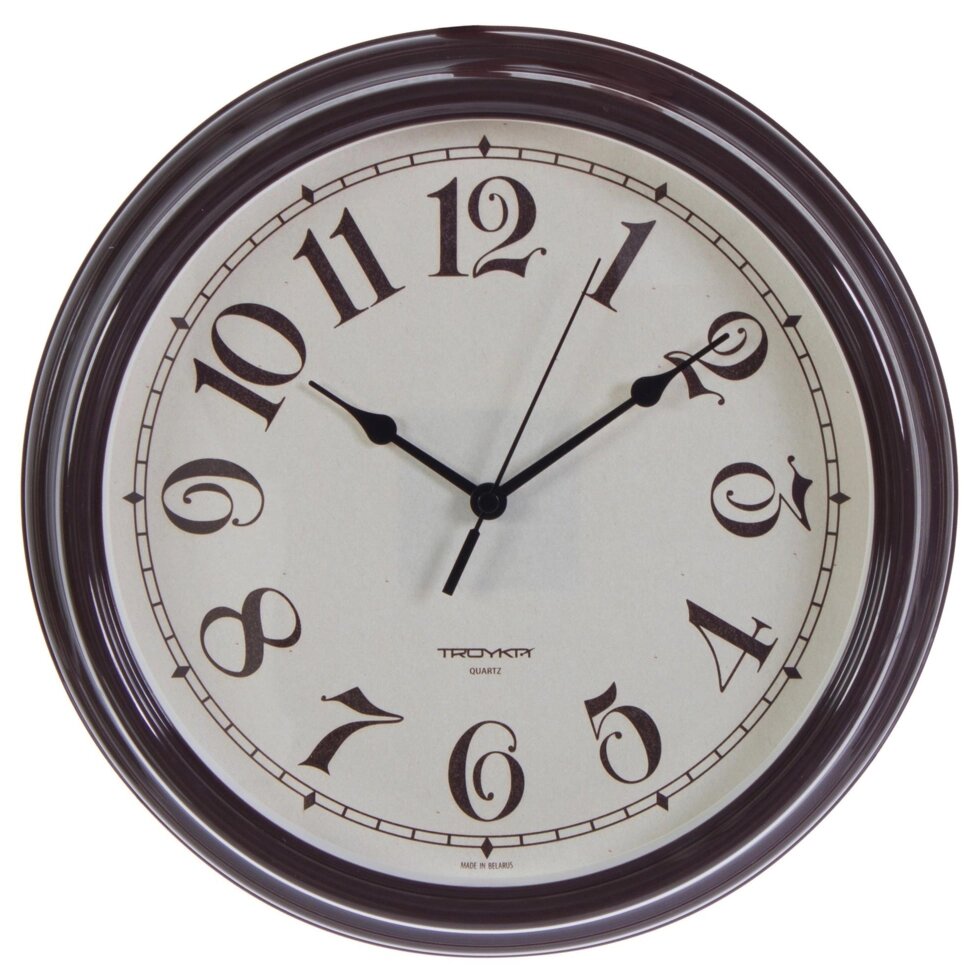 Часы настенные Классика цвет коричневый диаметр 30.5 см от компании ИП Фомичев - фото 1