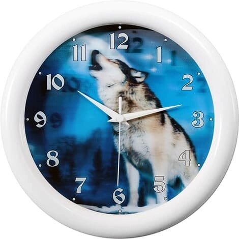 Часы настенные САЛЮТ П-3Б7-726 Волк 3D от компании ИП Фомичев - фото 1