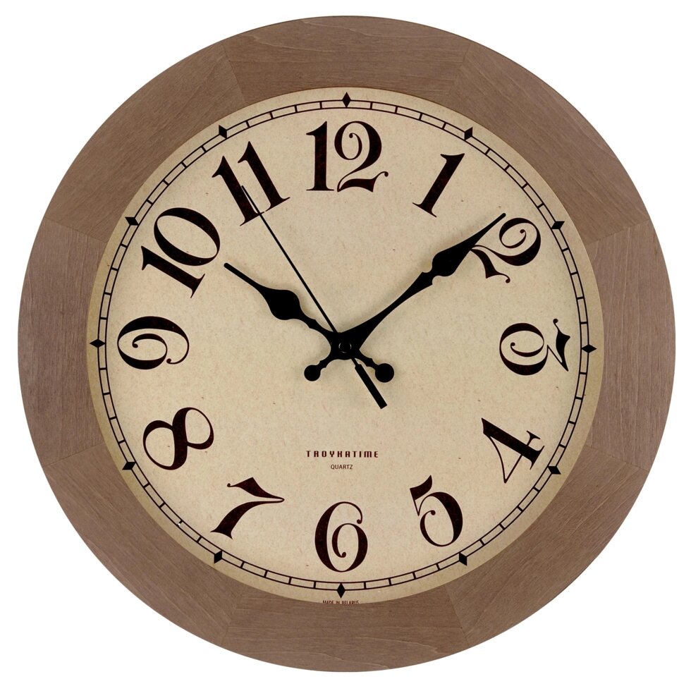 Часы настенные Шарм дерево ?30 см цвет коричневый от компании ИП Фомичев - фото 1