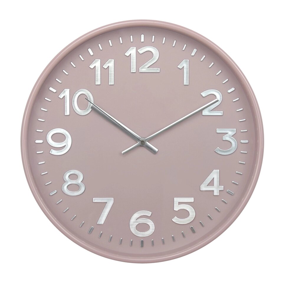 Часы настенные Troykatime o30 см цвет розовый от компании ИП Фомичев - фото 1