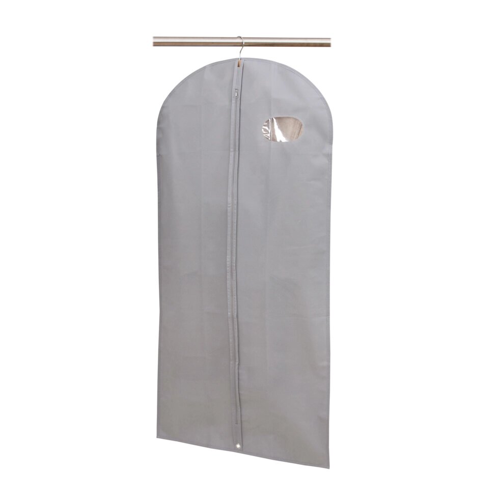 Чехол для одежды Spaceo, 600х1350 мм, текстиль, цвет серый от компании ИП Фомичев - фото 1
