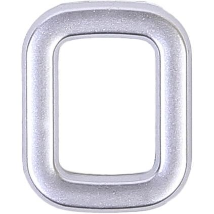 Цифра «0» самоклеящаяся 40х32 мм пластик цвет матовое серебро от компании ИП Фомичев - фото 1