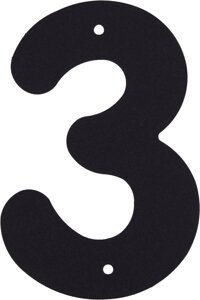 Цифра «3» Larvij большая цвет чёрный
