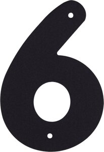 Цифра «6» Larvij большая цвет чёрный