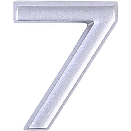 Цифра «7» самоклеящаяся 40х32 мм пластик цвет матовое серебро от компании TOO RT UNIVERSAL GROUP - фото 1