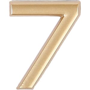 Цифра «7» самоклеящаяся 40х32 мм пластик цвет матовое золото