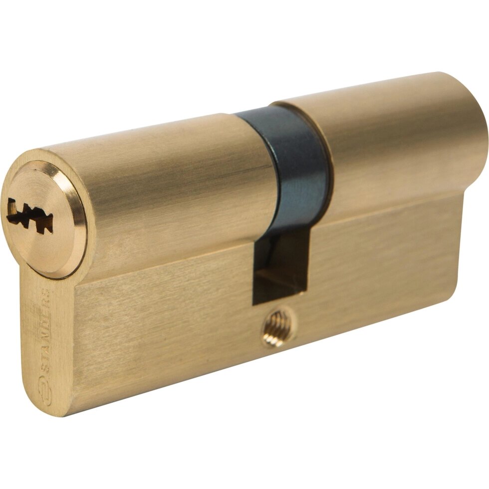 Цилиндр Standers TTBL1-3535, 35x35 мм, ключ/ключ, цвет латунь от компании ИП Фомичев - фото 1
