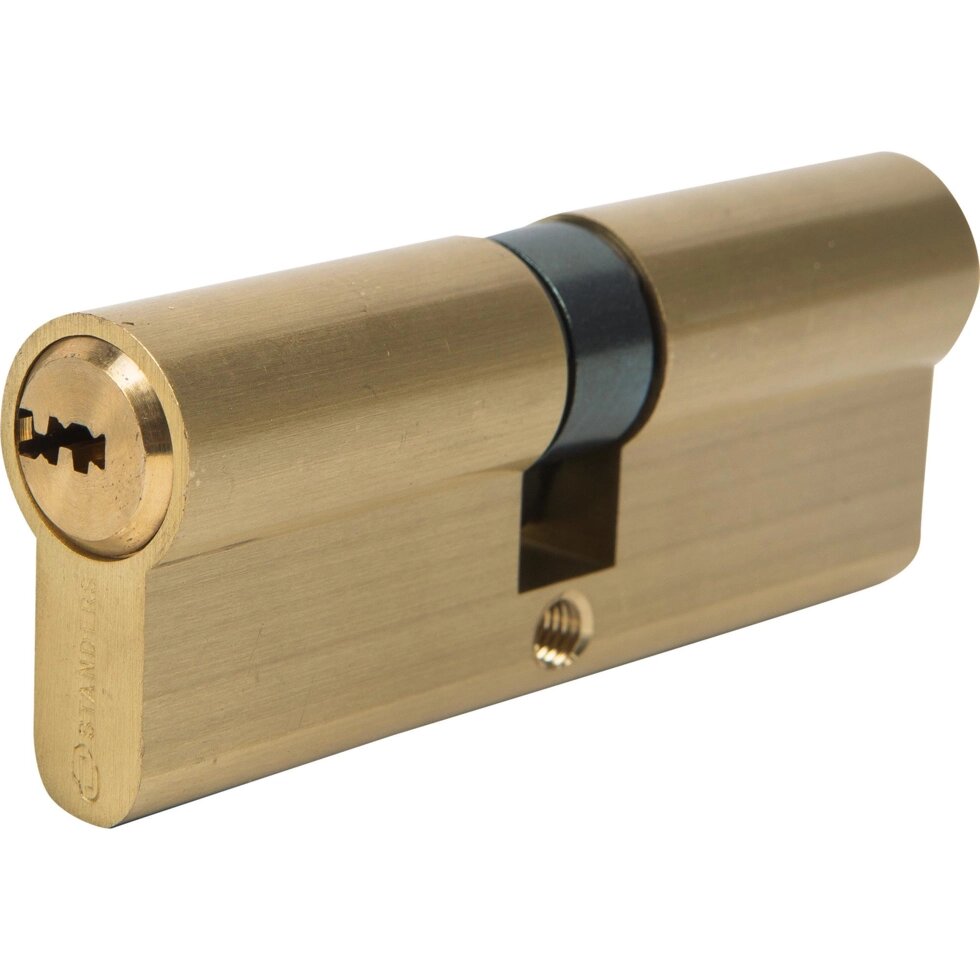 Цилиндр Standers TTBL1-4040, 40x40 мм, ключ/ключ, цвет латунь от компании ИП Фомичев - фото 1