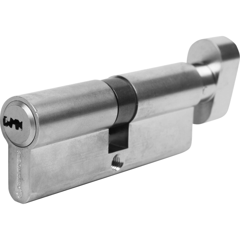 Цилиндр Standers TTBL1-4040NBNS, 40x40 мм, ключ/вертушка, цвет никель от компании ИП Фомичев - фото 1