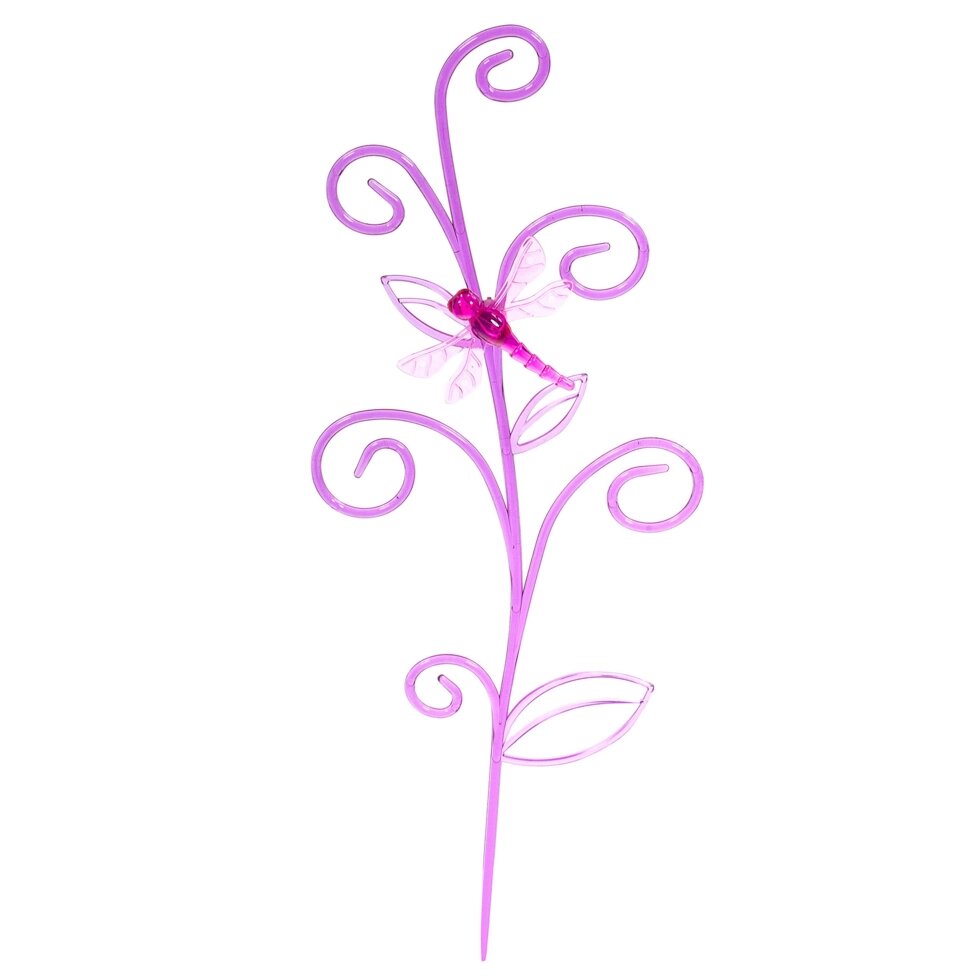 Держатель для комнатных растений «Стрекоза на ветке», цвет розовый от компании ИП Фомичев - фото 1