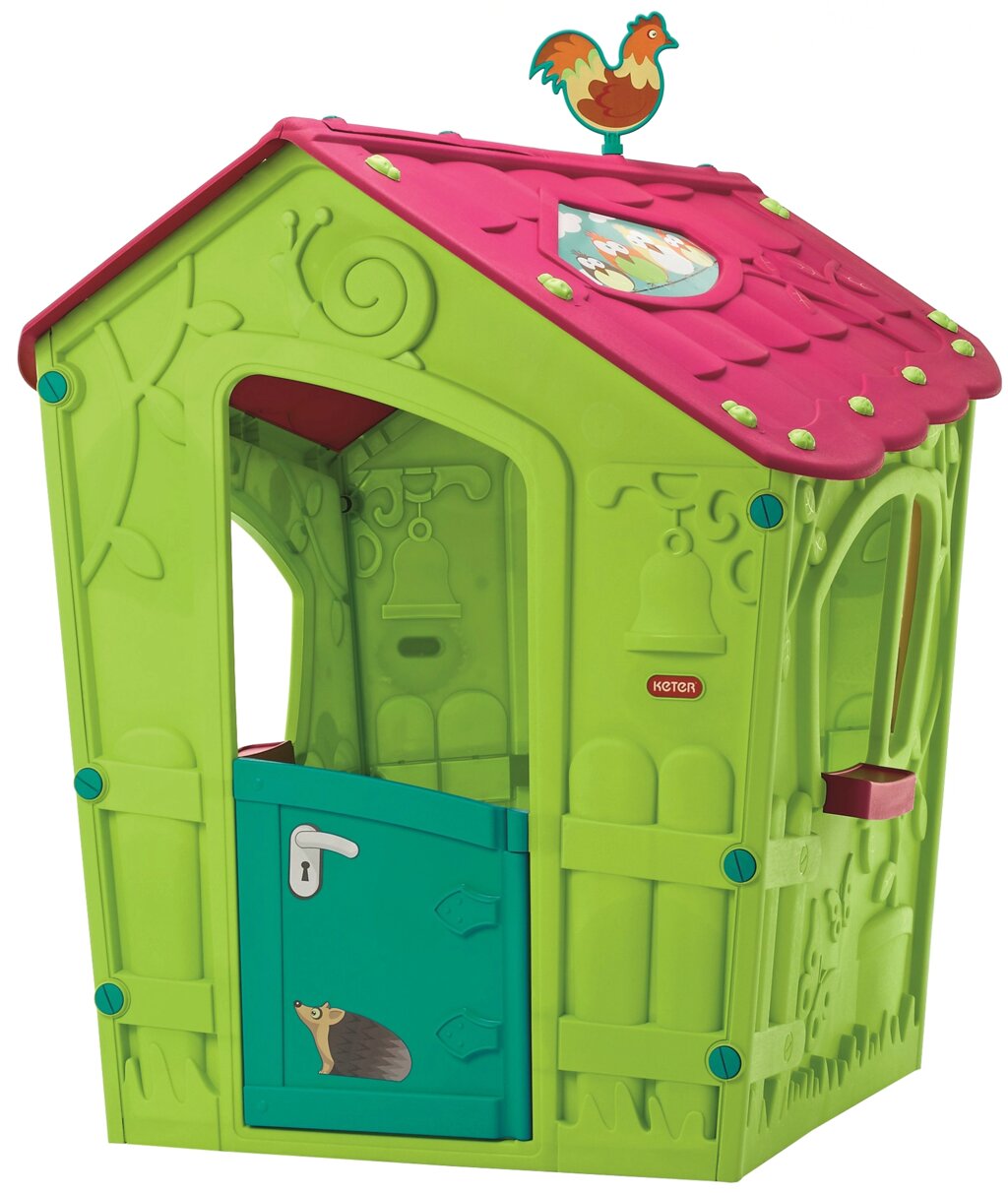 Детский домик Keter Magic Playhouse 110х110х146 см пластик зеленый/розовый от компании ИП Фомичев - фото 1