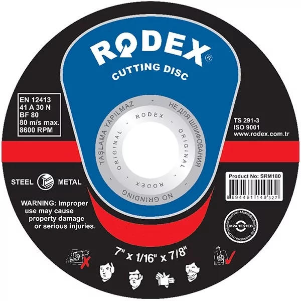 Диск отрезной RODEX SRM по металлу синий 150*1, 8*22, 23 (148783631 ...