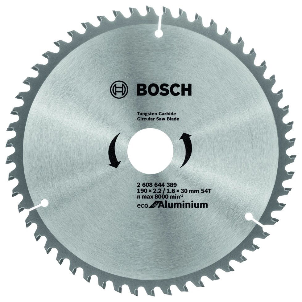 Диск пильный универсальный Bosch Eco for Aluminium 2608644389, 190x30 мм, 54 Т от компании ИП Фомичев - фото 1