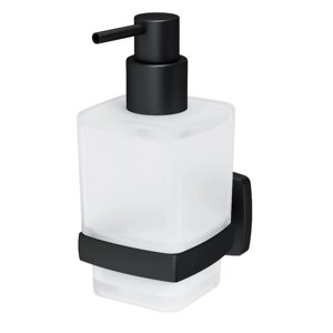 Диспенсер AM. PM Gem стеклянный для жидкого мыла с настенным держателем, черный A9036922