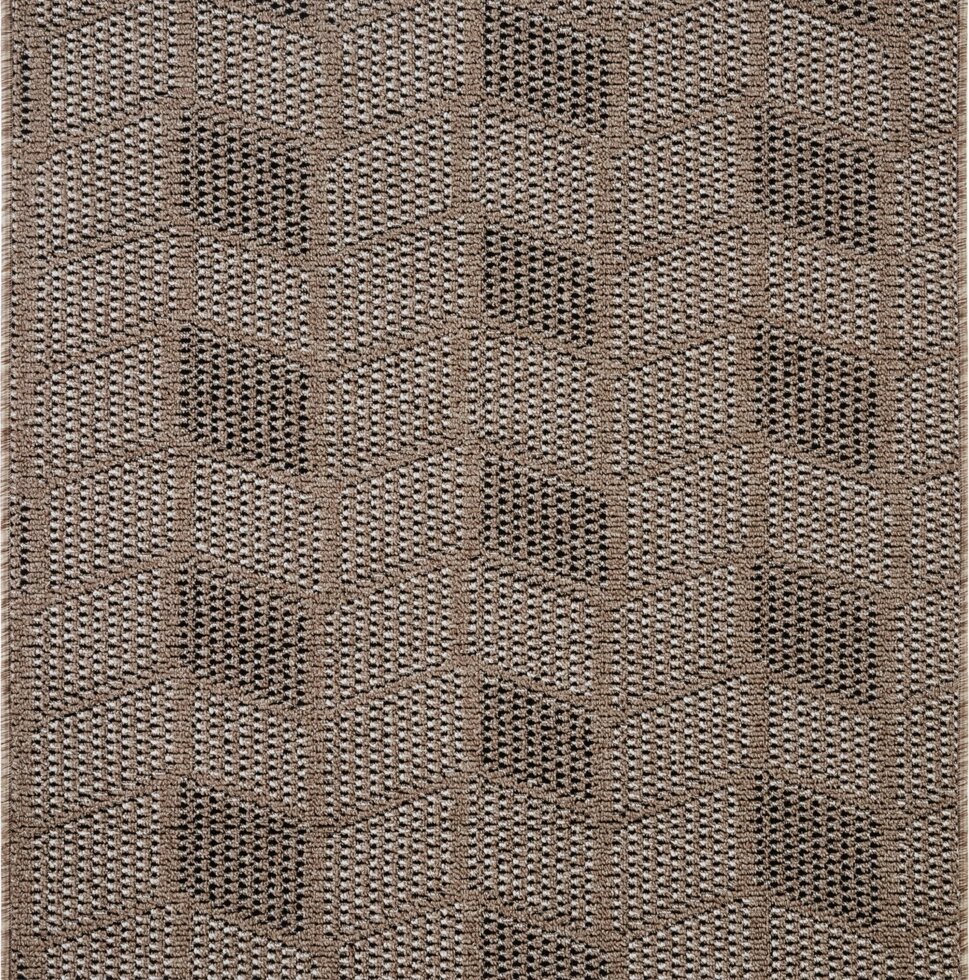 Дорожка ковровая «Зиг-заг 020-19171» 1 м, цвет бежевый от компании ИП Фомичев - фото 1