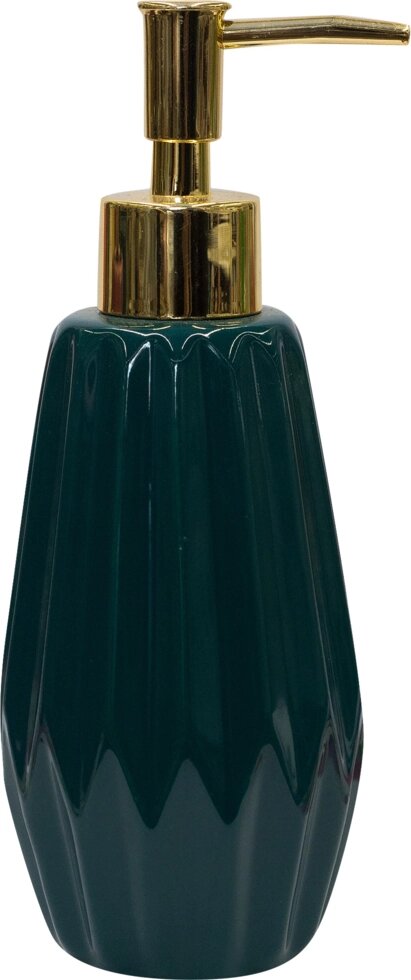 Дозатор для жидкого мыла Emerald, керамика, цвет изумрудный от компании ИП Фомичев - фото 1