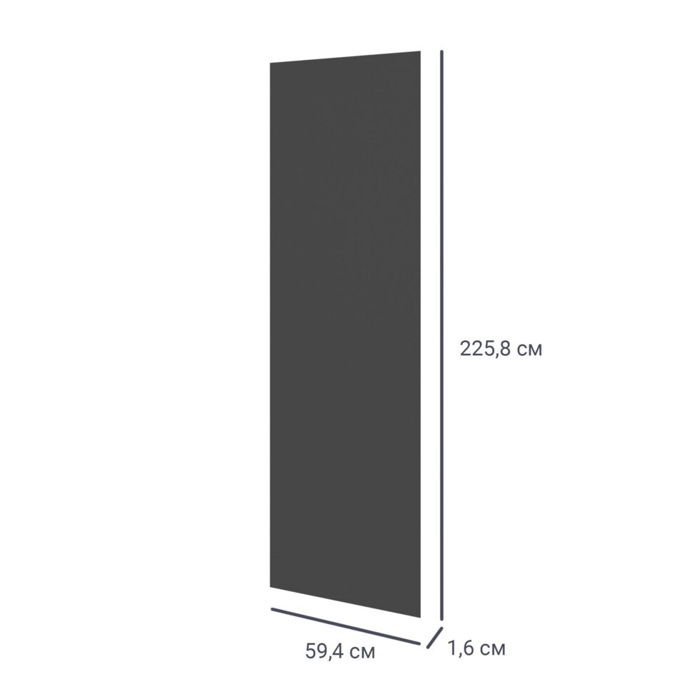 Дверь для шкафа Лион 59.4x225.8x1.6 см ЛДСП цвет графит от компании ИП Фомичев - фото 1