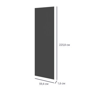 Дверь для шкафа Лион 59.4x225.8x1.6 см ЛДСП цвет графит