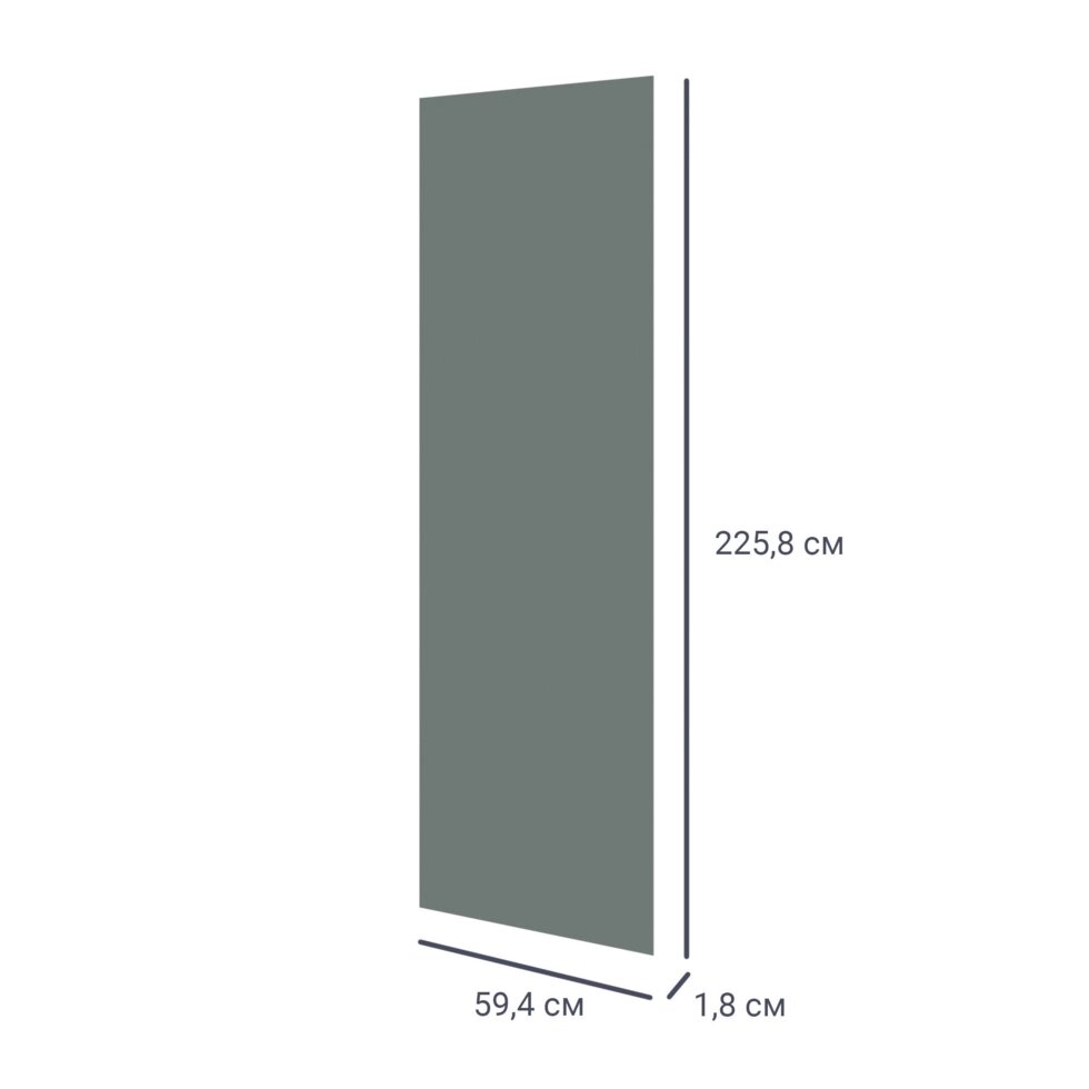 Дверь для шкафа Лион 59.4x225.8x1.8 см ЛДСП цвет софия грин от компании ИП Фомичев - фото 1