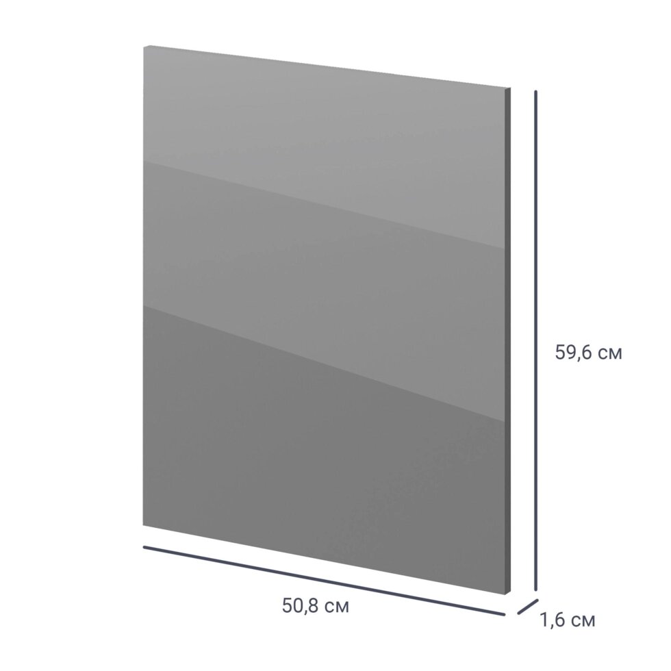 Дверь для шкафа Лион Аша 50.8x59.6x1.6 см ЛДСП цвет серый от компании ИП Фомичев - фото 1
