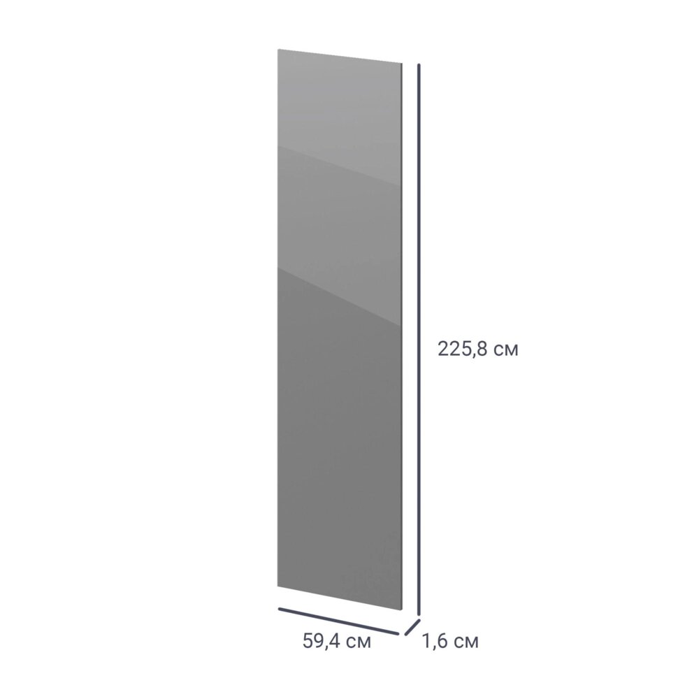 Дверь для шкафа Лион Аша Грей 59.4x225.8x1.6 см ЛДСП цвет светло-серый от компании ИП Фомичев - фото 1