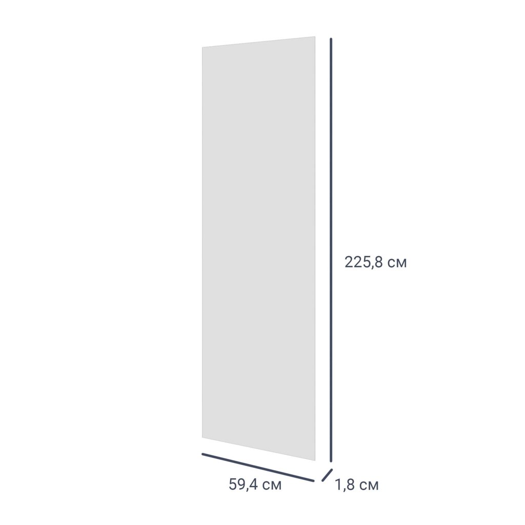 Дверь для шкафа Лион София 59.4x225.8x1.8 см цвет белый матовый от компании TOO RT UNIVERSAL GROUP - фото 1