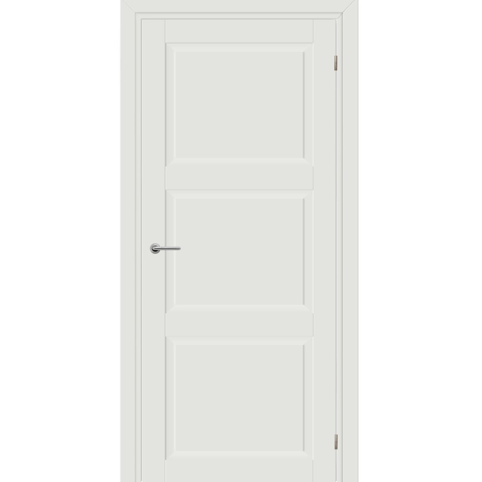 Дверь межкомнатная Адажио глухая Hardflex ламинация цвет белый 70х200 см (с замком и петлями) от компании ИП Фомичев - фото 1