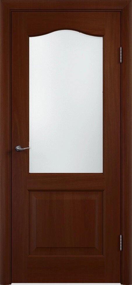 Дверь межкомнатная Антик остеклённая ПВХ ламинация цвет итальянский орех 80x200 см от компании ИП Фомичев - фото 1