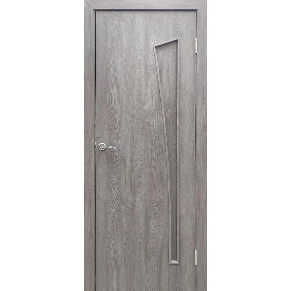 Дверь межкомнатная Белеза глухая финиш-бумага ламинация цвет тернер серый 60х200 см от компании ИП Фомичев - фото 1