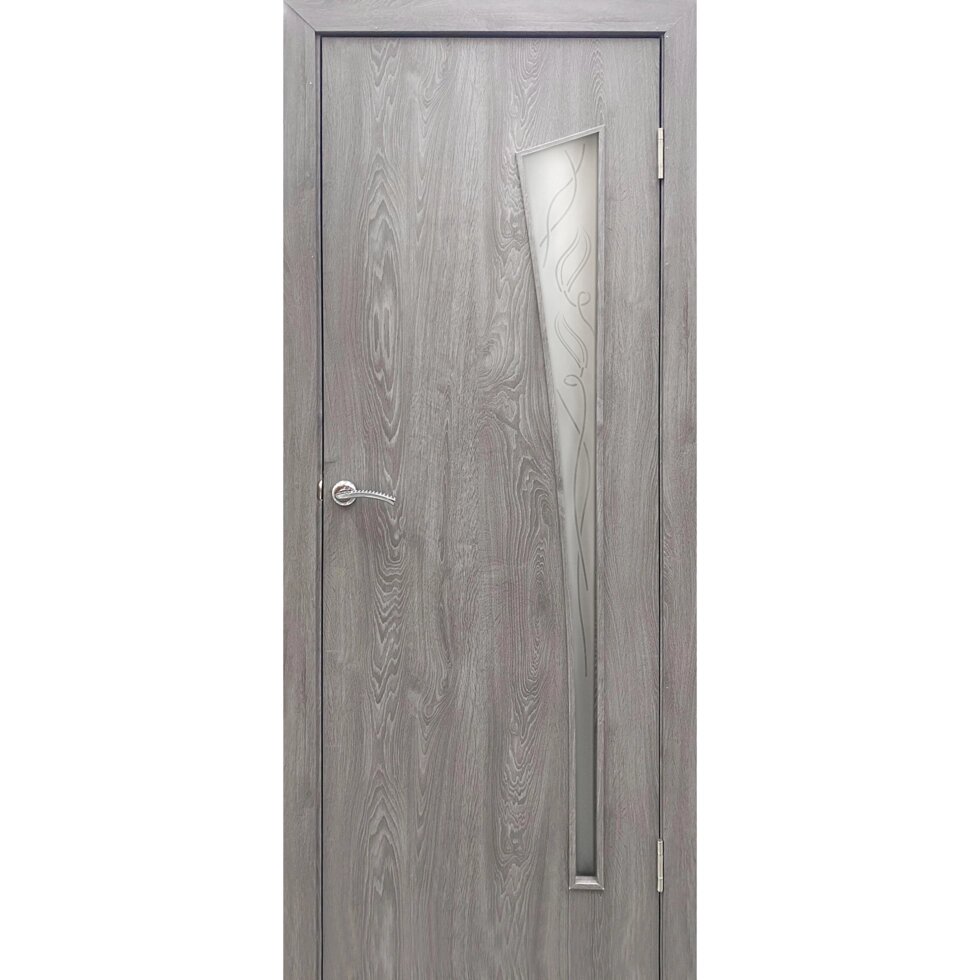 Дверь межкомнатная Белеза остекленная финиш-бумага ламинация цвет тернер серый 60х200 см от компании ИП Фомичев - фото 1