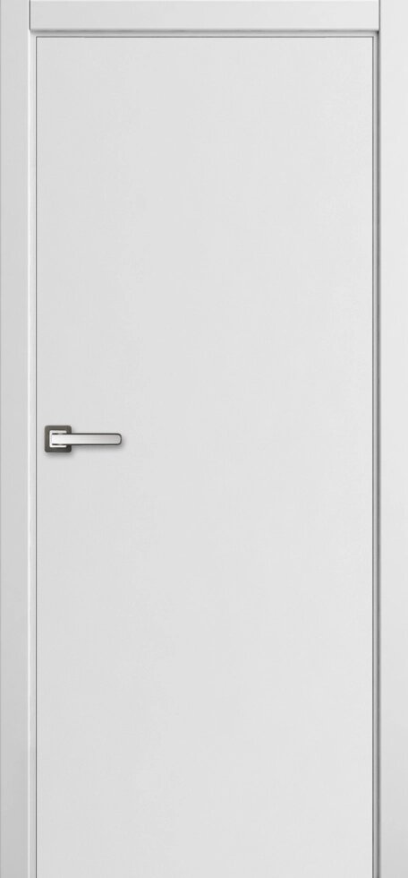 Дверь межкомнатная Гладкая глухая эмаль цвет белый 70x200 см (с замком в комплекте) от компании ИП Фомичев - фото 1